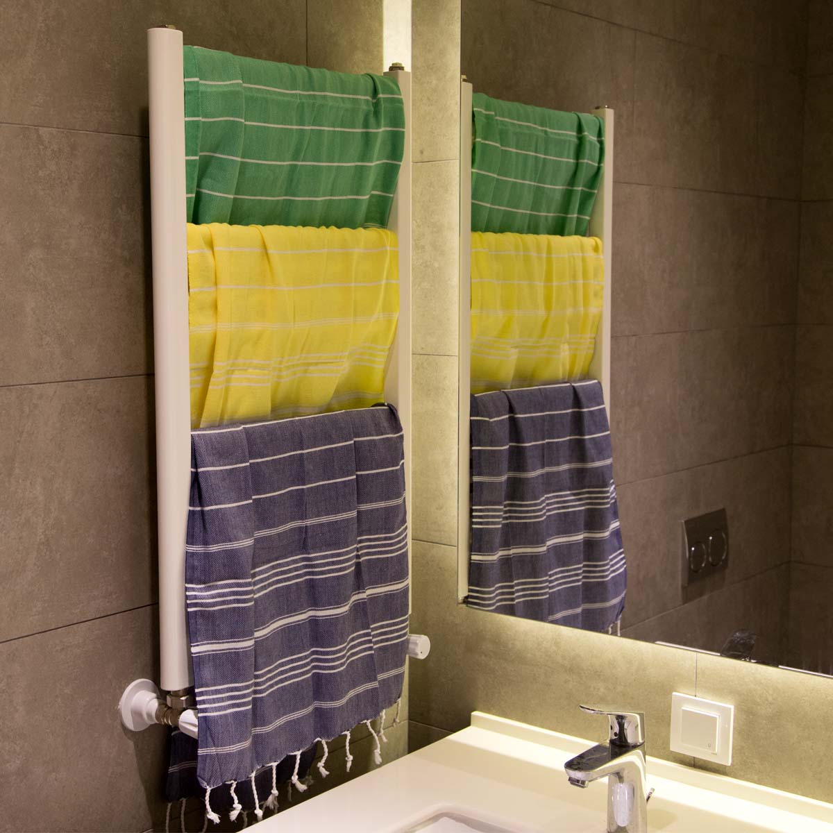 Clotho Turkish Hand Towel Set of 4, Variety Color, 100% Cotton 18 X 40 inches (Classic)